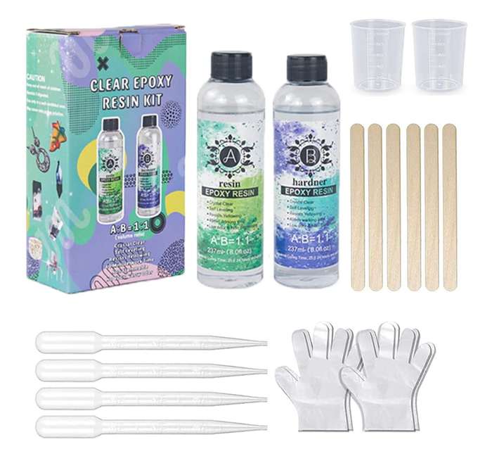 Resin Epoxy and Hardener kit  237 ml Each