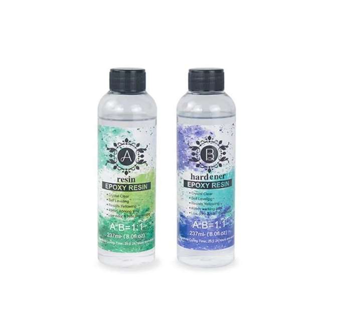 Resin Epoxy and Hardener kit  237 ml Each