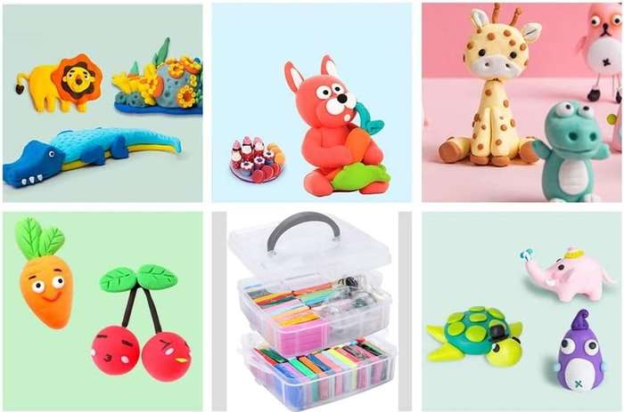Oven Bake Polymer Clay with Storage Box  50 Colors