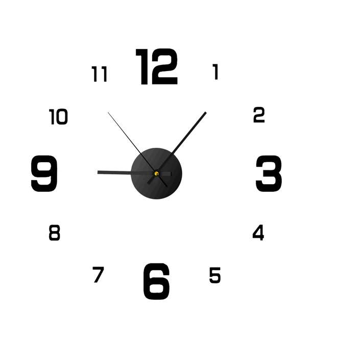 DIY Frameless Modern Wall Clock