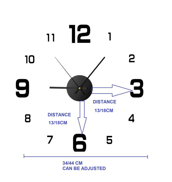 DIY Frameless Modern Wall Clock