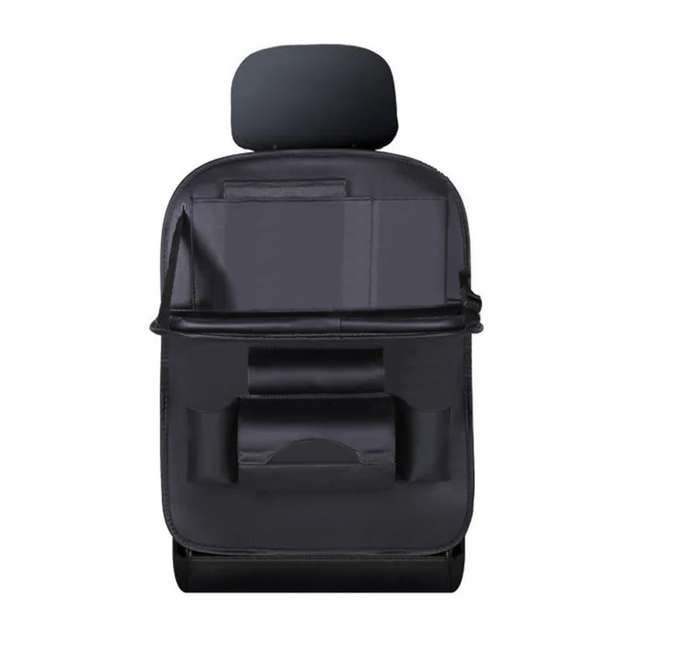 Car Seat Organiser with Folding Table  Black