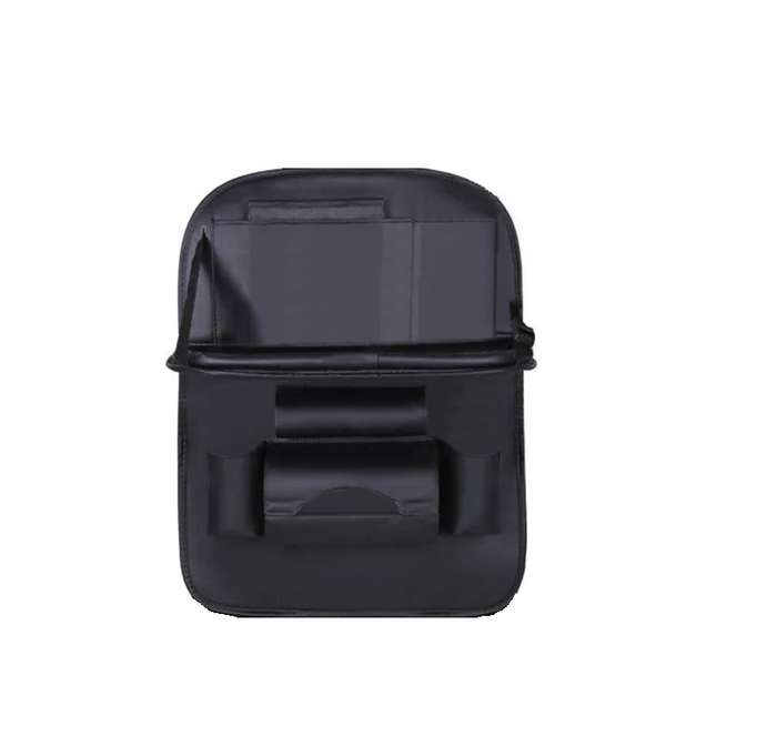 Car Seat Organiser with Folding Table  Black