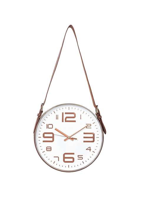 Wall Clock with Vintage Style Strap - 30CM
