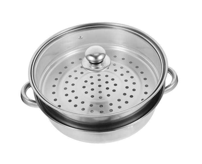 Steam Pot with Glass Lid - 28CM