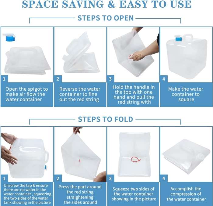 Foldable Water Bottle with Tap - 10.0 L
