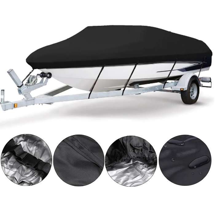Boat Cover - Black - 700X320CM (20ft to 22ft)