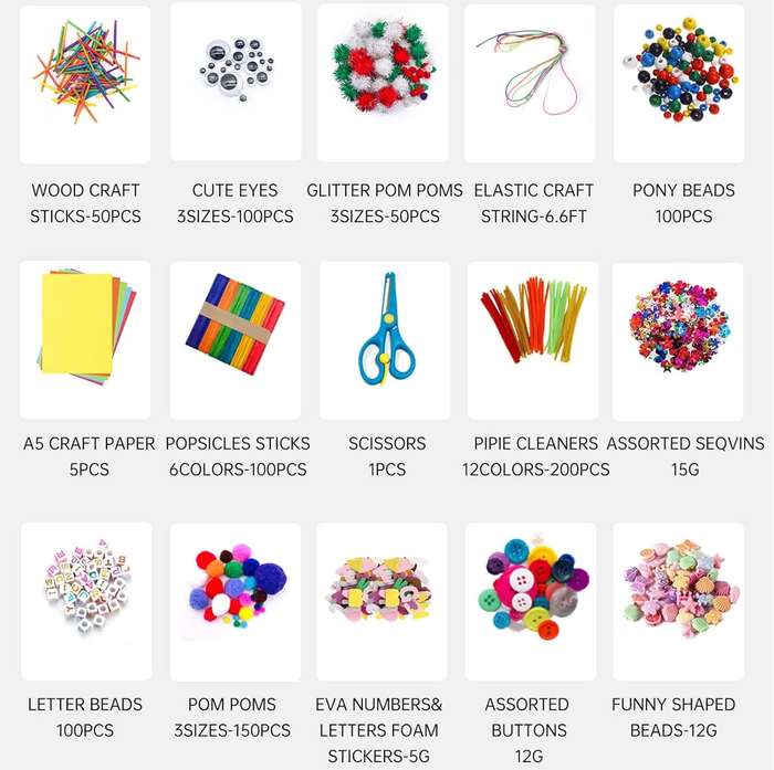 Mega Arts and Crafts box - 860 PCS