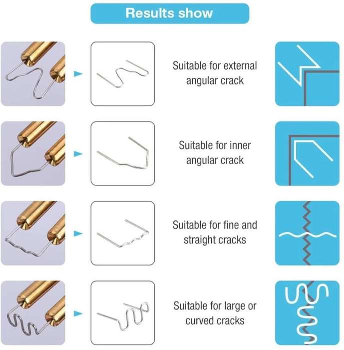 Hot Staples for Plastic Welding Gun - 1800 Pieces