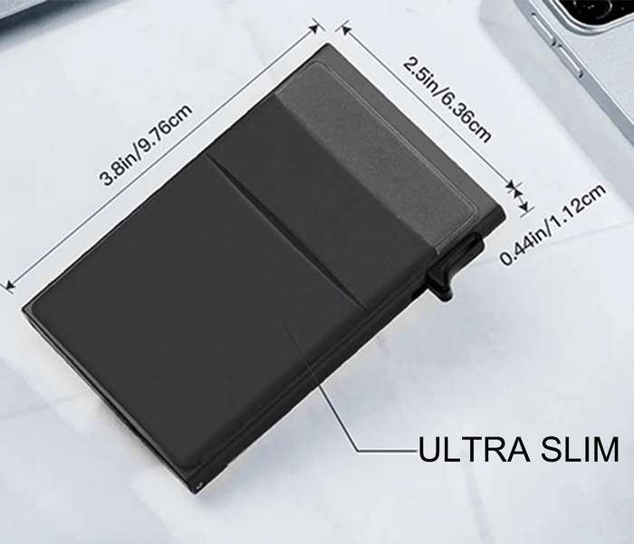 Pop-Up Card Wallet - Black
