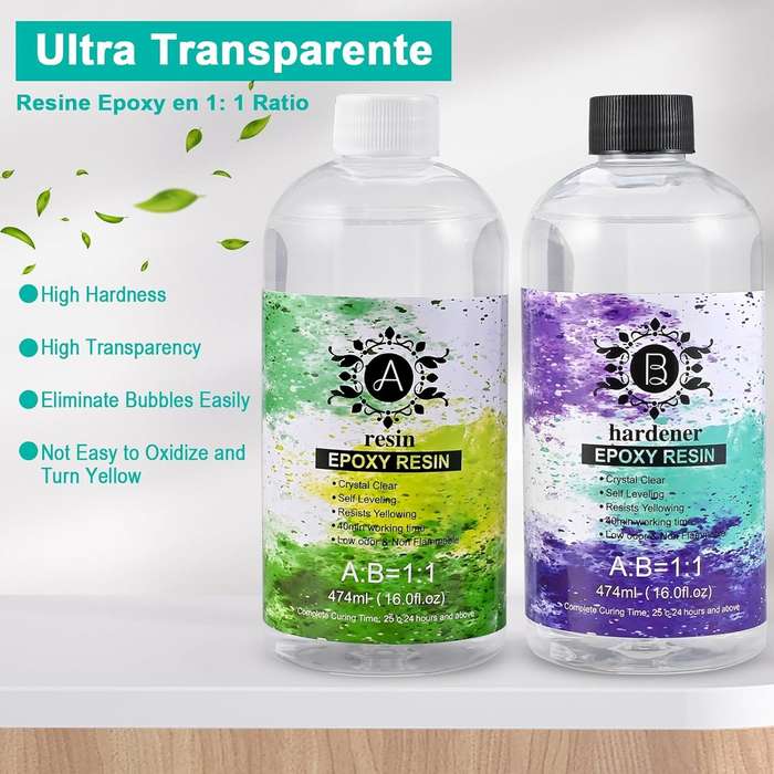 Resin Epoxy and Hardener kit  474ml Each