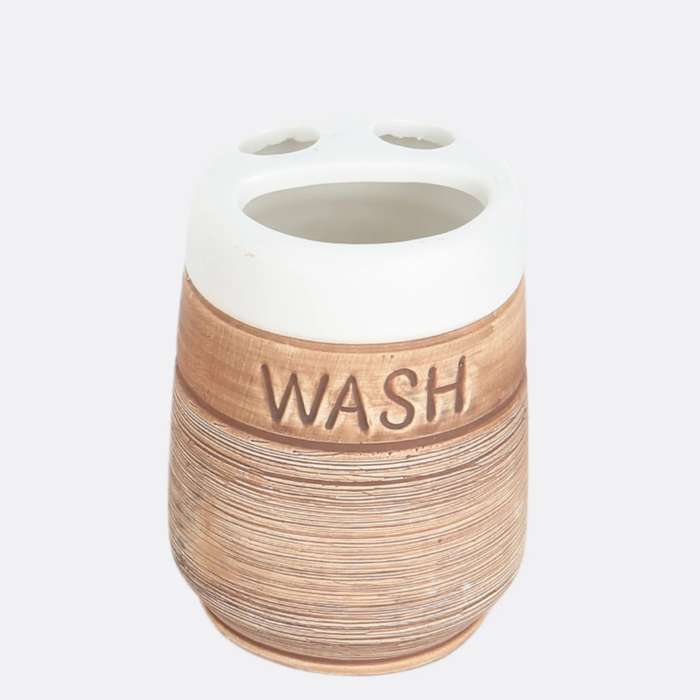 Ceramic Bathroom Accessory Set - 4 Piece
