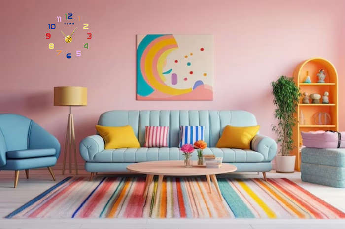 DIY Vibrant Acrylic Clock