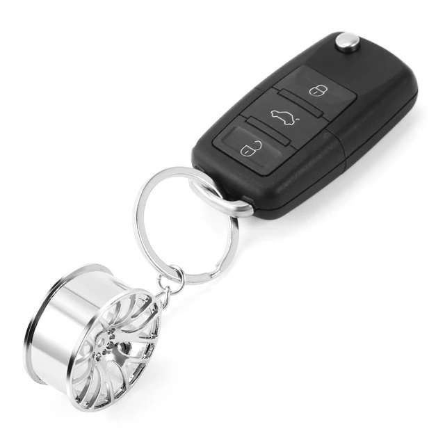 Wheel Rim Key Chain - Silver