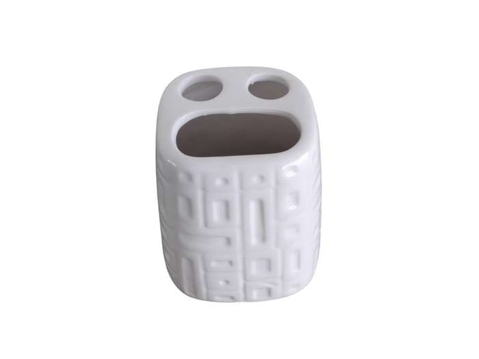 Ceramic Bathroom Set - White - 4 Piece