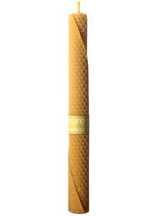 Pure Beeswax Rolled Pillar Candle 22CM
