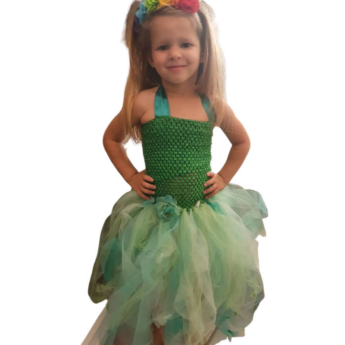 Girls Tutu Dress - Red and Yellow - 5-8y - 55cm