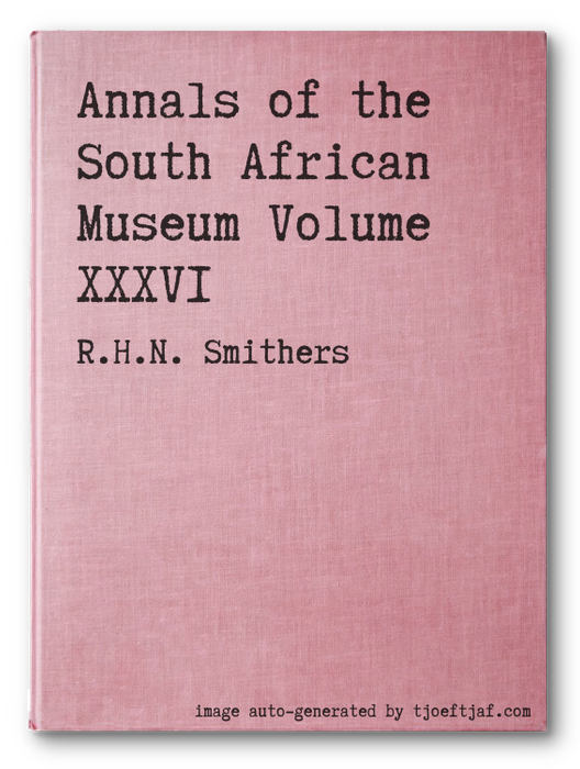 Annals of the South African Museum Volume XXXVI