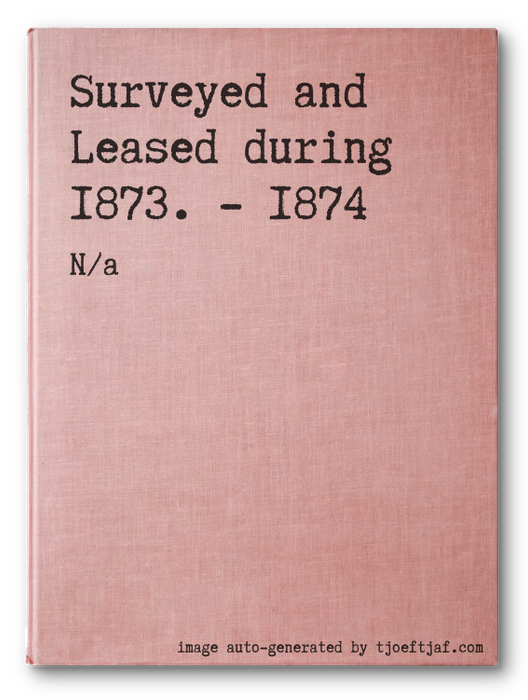 Surveyed and Leased during 1873. - 1874