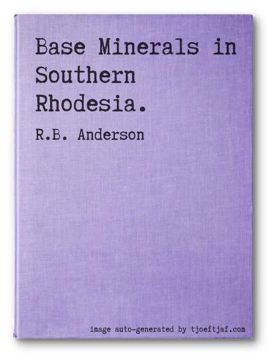 Base Minerals in Southern Rhodesia.