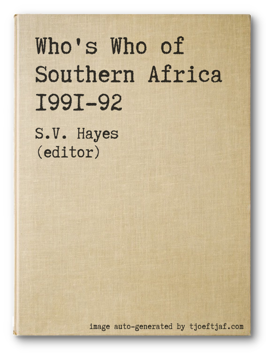Who's Who of Southern Africa 1991-92