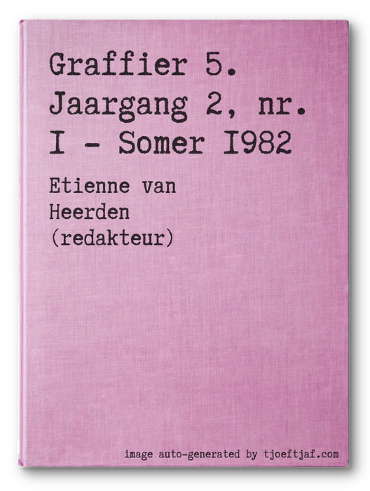 Graffier 5. Jaargang 2, nr. 1 - Somer 1982