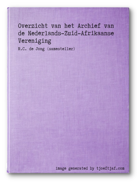 Overzicht van het Archief van de Nederlands-Zuid-Afrikaanse Vereniging