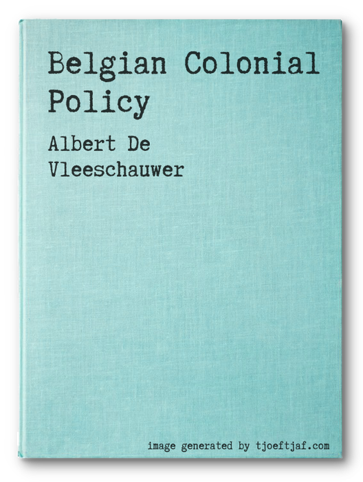 Belgian Colonial Policy