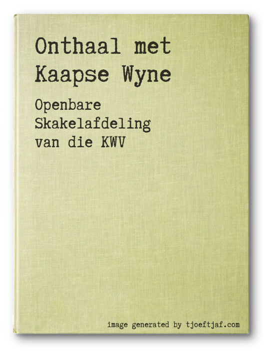 Onthaal met Kaapse Wyne