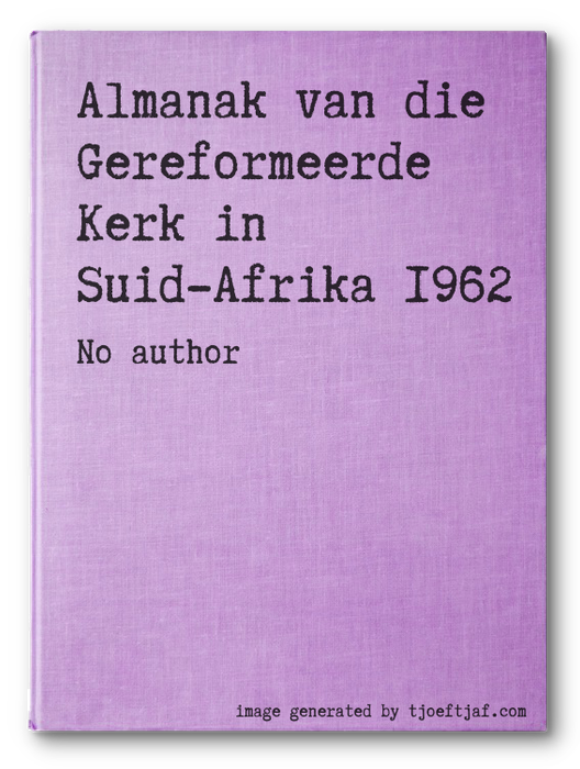 Almanak van die Gereformeerde Kerk in Suid-Afrika 1962