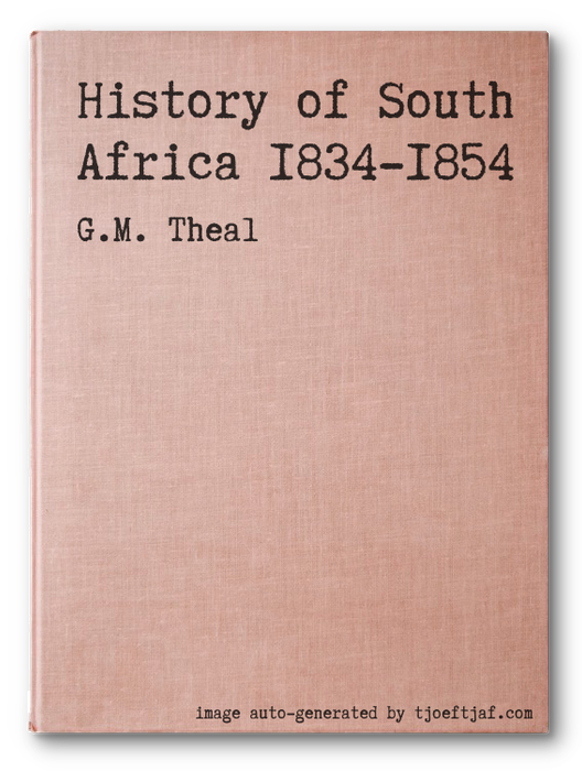 History of South Africa 1834-1854