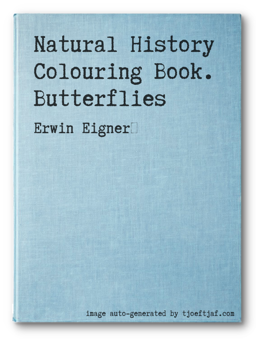 Natural History Colouring Book. Butterflies