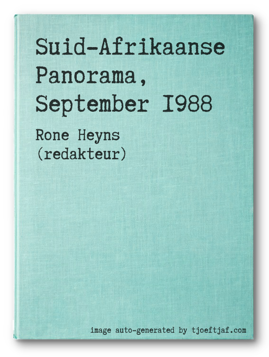 Suid-Afrikaanse Panorama, September 1988