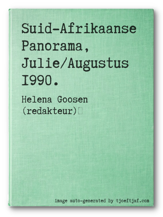 Suid-Afrikaanse Panorama, Julie/Augustus 1990.