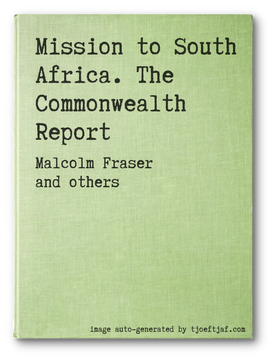 Mission to South Africa. The Commonwealth Report