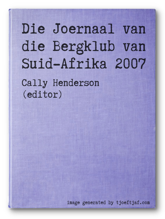 Die Joernaal van die Bergklub van Suid-Afrika 2007