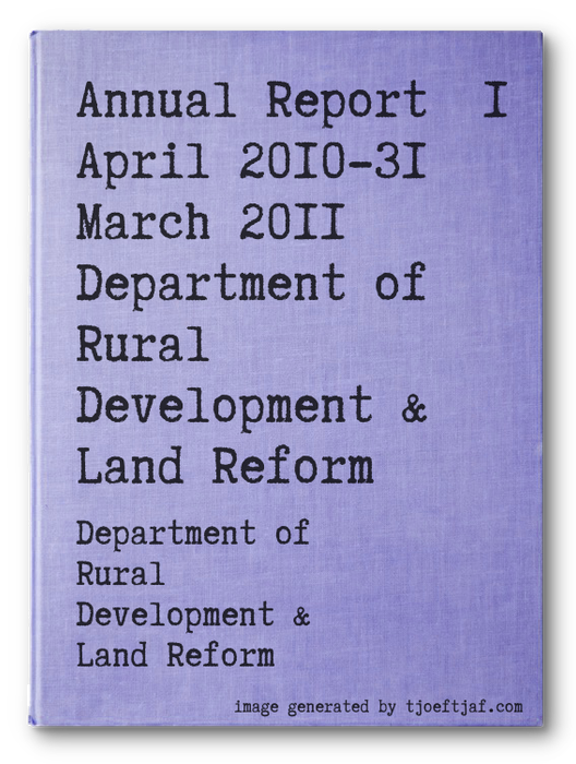 Annual Report  1 April 2010-31 March 2011 Department of Rural Development & Land Reform