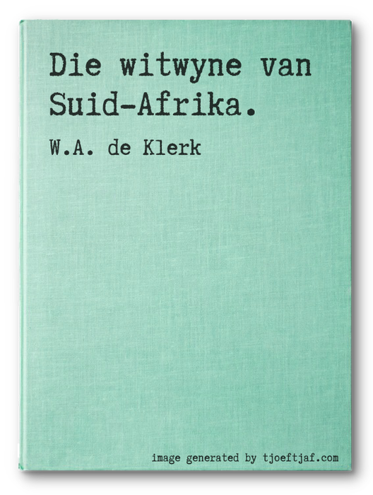 Die witwyne van Suid-Afrika.