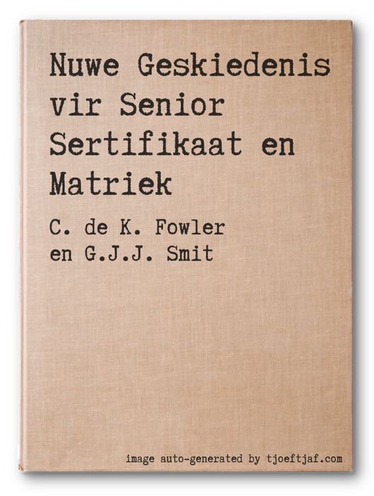 Nuwe Geskiedenis vir Senior Sertifikaat en Matriek