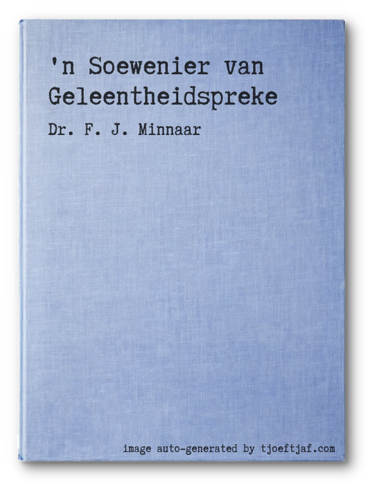 'n Soewenier van Geleentheidspreke