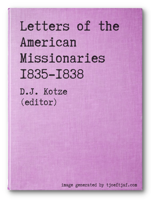 Letters of the American Missionaries 1835-1838