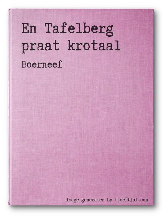 En Tafelberg praat krotaal