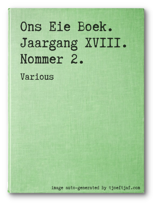 Ons Eie Boek. Jaargang XVIII. Nommer 2.