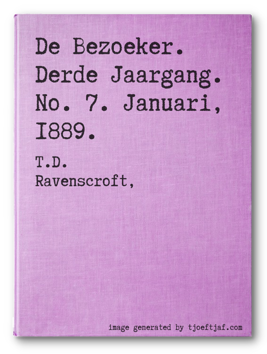De Bezoeker. Derde Jaargang. No. 7. Januari, 1889.