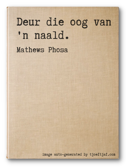 Deur die oog van 'n naald.
