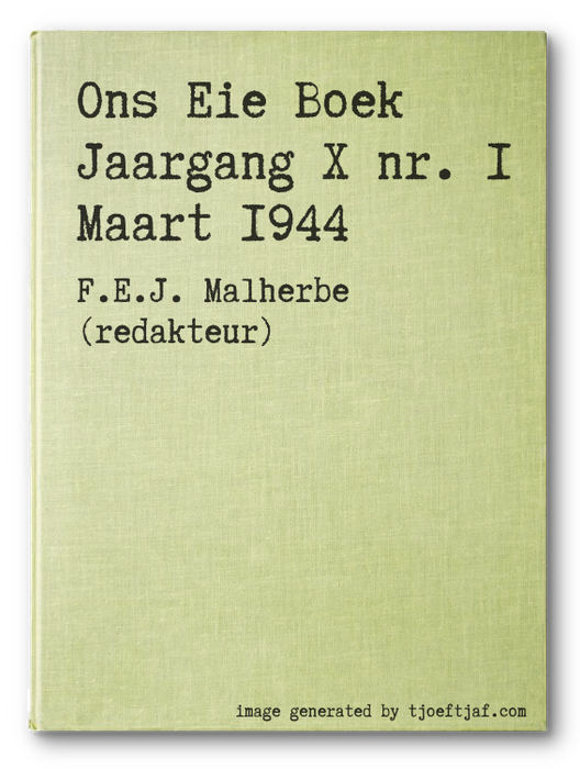 Ons Eie Boek Jaargang X nr. 1 Maart 1944