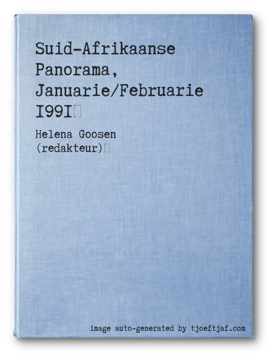 Suid-Afrikaanse Panorama, Januarie/Februarie 1991