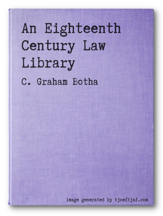An Eighteenth Century Law Library