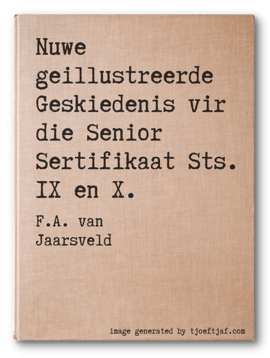 Nuwe geillustreerde Geskiedenis vir die Senior Sertifikaat Sts. IX en X.