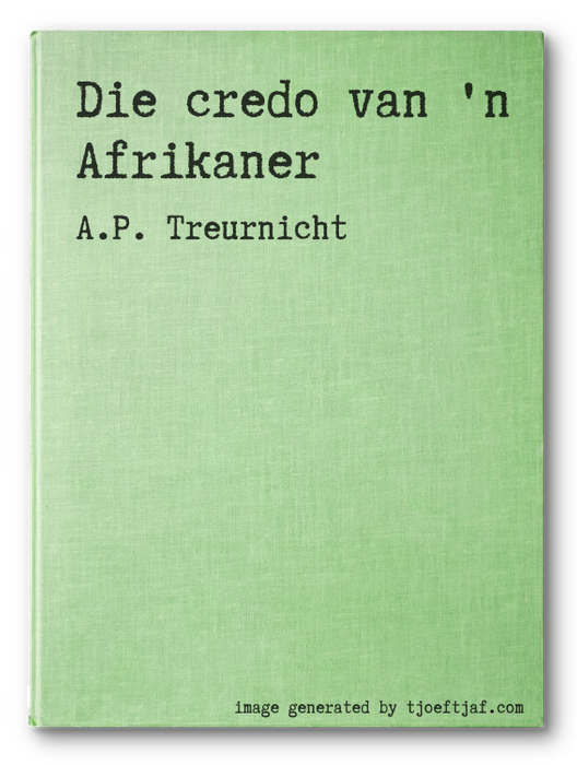 Die credo van 'n Afrikaner